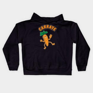 Cute & Funny Carrate Karate Training Carrot Pun Kids Hoodie